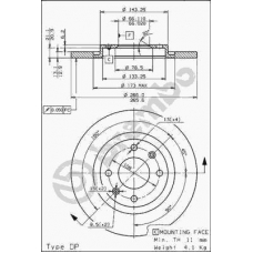 08.7238.10 BREMBO Тормозной диск