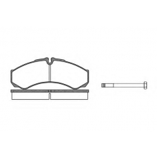 P7513.00 WOKING Комплект тормозных колодок, дисковый тормоз