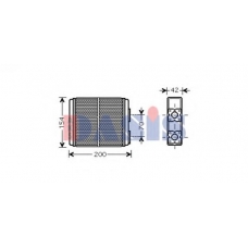 159004N AKS DASIS Теплообменник, отопление салона