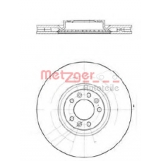 6110628 METZGER Тормозной диск