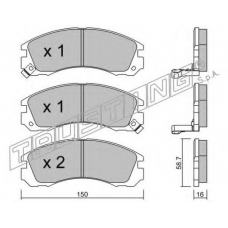 136.0 TRUSTING Комплект тормозных колодок, дисковый тормоз