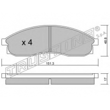 756.0 TRUSTING Комплект тормозных колодок, дисковый тормоз