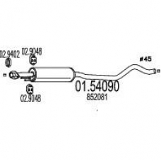 01.54090 MTS Средний глушитель выхлопных газов