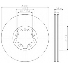 8DD 355 113-281 HELLA Тормозной диск