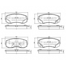 N3605055 NIPPARTS Комплект тормозных колодок, дисковый тормоз