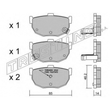 371.1 TRUSTING Комплект тормозных колодок, дисковый тормоз