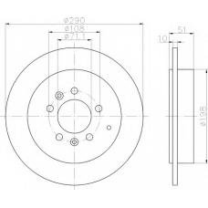 8DD 355 108-431 HELLA Тормозной диск