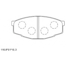 KD2757 ASIMCO Комплект тормозных колодок, дисковый тормоз