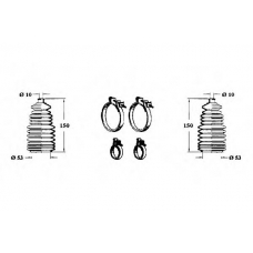 0901198 OCAP Комплект пылника, рулевое управление