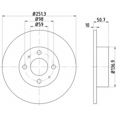 8DD 355 101-091 HELLA Тормозной диск