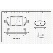 8110 24019 TRIDON Brake pads - rear
