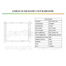 PXNDC-015 Parts mall Радиатор, охлаждение двигателя