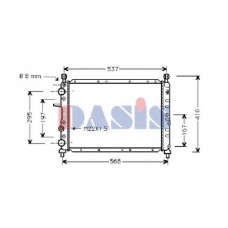 080340N AKS DASIS Радиатор, охлаждение двигателя