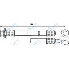 HOS3206 APEC Тормозной шланг