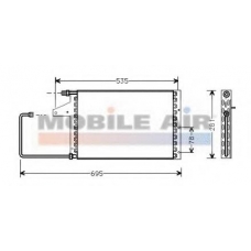 09005097 VAN WEZEL Конденсатор, кондиционер
