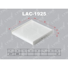 LAC1925 LYNX Фильтр салонный