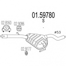 01.59780 MTS Средний глушитель выхлопных газов