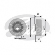 T41047 GATES Натяжной ролик, ремень грм