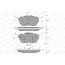 151-1845 WEEN Комплект тормозных колодок, дисковый тормоз