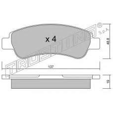 7260 TRUSTING Комплект тормозных колодок