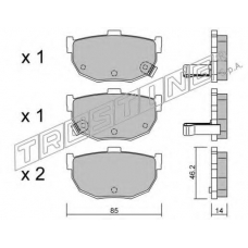 371.0 TRUSTING Комплект тормозных колодок, дисковый тормоз