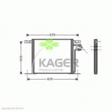 94-5201 KAGER Конденсатор, кондиционер