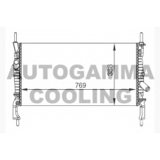 104643 AUTOGAMMA Радиатор, охлаждение двигателя