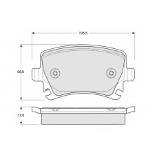 PF1395 PROCODIS FRANCE Комплект тормозных колодок, дисковый тормоз