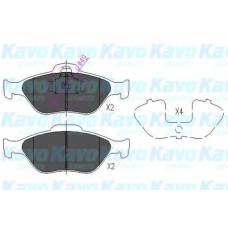 KBP-4545 KAVO PARTS Комплект тормозных колодок, дисковый тормоз
