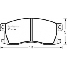 8 MGA Комплект тормозных колодок, дисковый тормоз