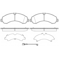 P17463.01 WOKING Комплект тормозных колодок, дисковый тормоз