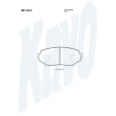 BP-3510 KAVO PARTS Комплект тормозных колодок, дисковый тормоз