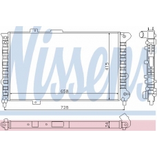 60054 NISSENS Радиатор, охлаждение двигателя
