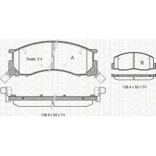 8110 13015 TRIDON Brake pads - front