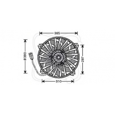 32VC023 ELECTRO AUTO Вентилятор, охлаждение двигателя