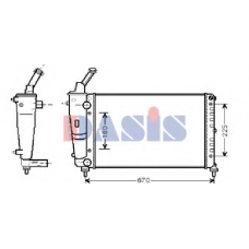 300009N AKS DASIS Радиатор, охлаждение двигателя