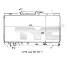 736-0097 TYC Радиатор, охлаждение двигателя