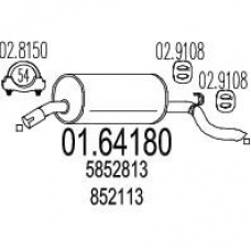 01.64180 MTS Глушитель выхлопных газов конечный