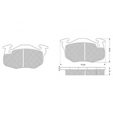 PF1035 PROCODIS FRANCE Комплект тормозных колодок, дисковый тормоз