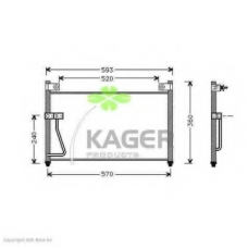 94-5241 KAGER Конденсатор, кондиционер