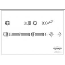 19033044 CORTECO Тормозной шланг