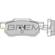 BP2351 BREMSI Комплект тормозных колодок, дисковый тормоз