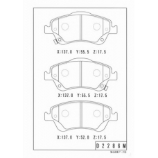 T360A111 NPS Комплект тормозных колодок, дисковый тормоз