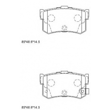 KD9709 ASIMCO Комплект тормозных колодок, дисковый тормоз