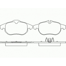 P 59 043 BREMBO Комплект тормозных колодок, дисковый тормоз