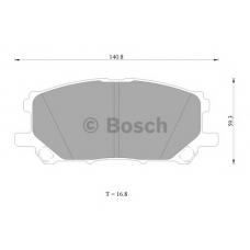 0 986 AB1 413 BOSCH Комплект тормозных колодок, дисковый тормоз