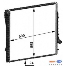 8MK 376 718-761 HELLA Радиатор, охлаждение двигателя