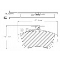 F 03B 150 295 BOSCH Комплект тормозных колодок, дисковый тормоз