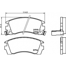 8DB 355 016-551 HELLA Комплект тормозных колодок, дисковый тормоз