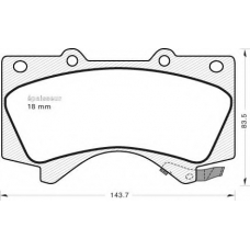 962 MGA Комплект тормозных колодок, дисковый тормоз